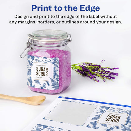 Avery Matte White Rectangle Labels, Sure Feed Technology, 4.75" x 3.75", 400 Matte White Printable Labels