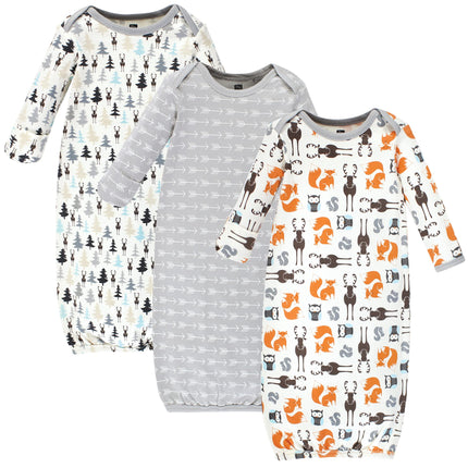 Hudson Baby Baby-Girls Cotton Gowns, Unisex Moose,