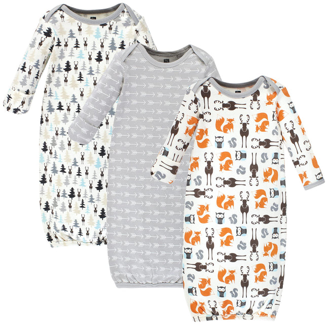 Hudson Baby Baby-Girls Cotton Gowns, Unisex Moose,