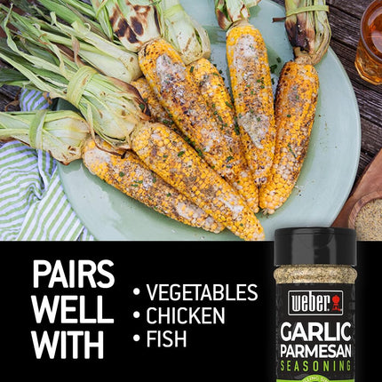 Weber Garlic Parmesan Seasoning, 4.3 Ounce Shaker