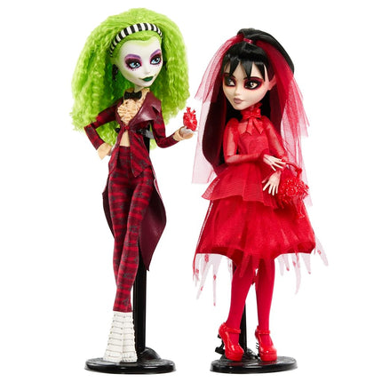 Monster High SKULLECTOR Beetlejuice Beetlejuice Doll 2 Pack Betelgeuse and Lydia Deetz Collectible Figures with Accessories and Display Packaging HYV96