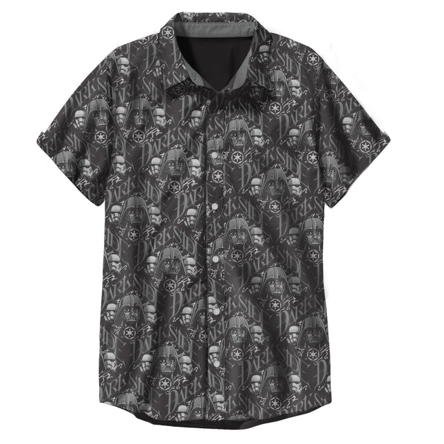 STAR WARS Boys Darkside Pattern Short Sleeve Woven