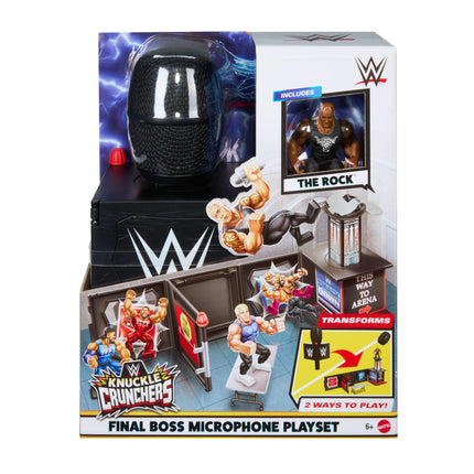 Mattel WWE Knuckle Crunchers 2-in-1 Microphone & Playset