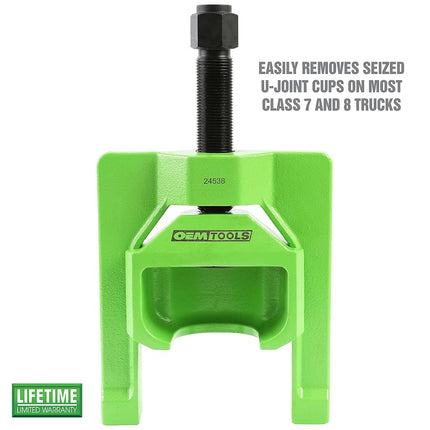 OEMTOOLS 24538 Heavy Duty U Joint Removal Tool, U Joint Press and Removal Tool for Class 7 and 8 Trucks, Universal Joint Press and Extractor