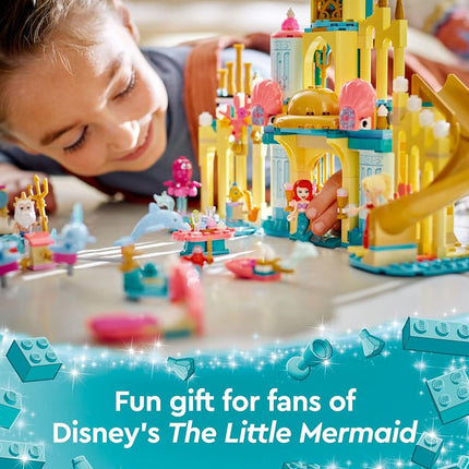 LEGO Disney Ariel's Underwater Palace 43207 Building Kit; A Fun Mermaid Princess Buildable Toy for Kids Aged 6+ (498 Pieces)