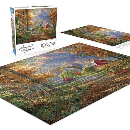 Buffalo Games - Abraham Hunter - Fall Memories - 1000 Piece Jigsaw Puzzle for Adults - Challenging Puzzle Perfect for Game Nights - Finished Puzzle Size is 26.75 x 19.75