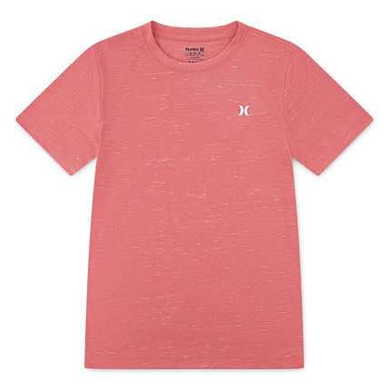 T-shirt Hurley pour garçon, doux et basique, en coton flammé, corail délavé, taille L
