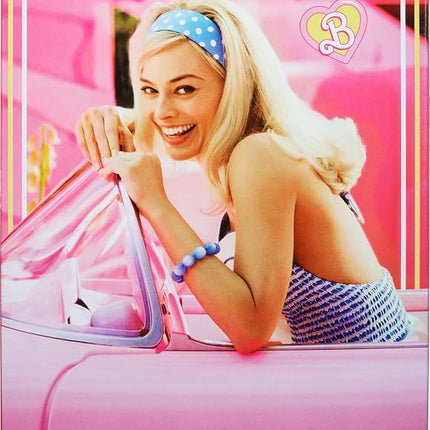 Barbie  The Movie Doll, Margot Robbie as , Collectible Doll Wearing Blue Plaid Matching Set with Matching Hat and Jacket, HRF26