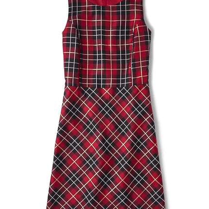 The Children's Place Robe de vacances à manches courtes pour femme, Rouge écossais, 14
