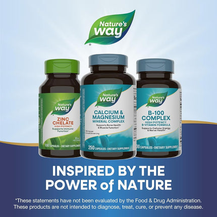 Nature's Way Calcium and Magnesium, 250 Capsules