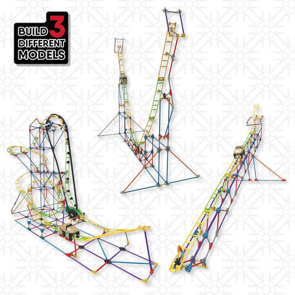 Basic Fun K'NEX, STEAM Education Roller Coaster Building Set, Educational Toys for Kids, 546 Piece STEM Learning Kit, Engineering Construction for Kids Aged 8+,(Packaging may vary)