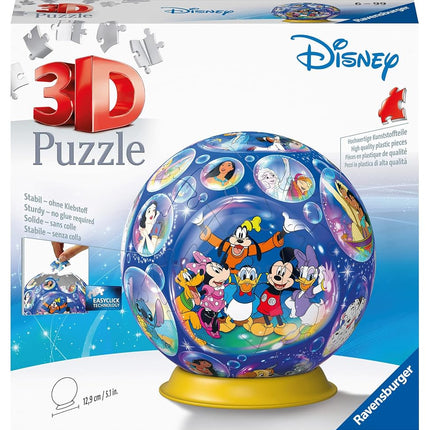 Ravensburger 3D Puzzle Ball - Disney Characters - Ages 6+, 72 Pieces