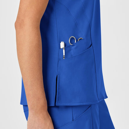 WonderWink 6155AROYAXL W123 Top con cuello en V estilizado para mujer, Royal, talla XL estándar