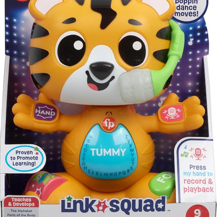 Fisher-Price Baby & Toddler Learning Toy Link Squad Bop & Groove Tiger with Sounds and Lights for Children from 9 Months