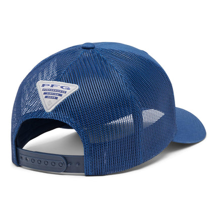 Gorra Columbia unisex PFG Fish Flag de malla con broche trasero, carbón/azul marino colegial, talla única, carbón/azul marino colegial, talla única