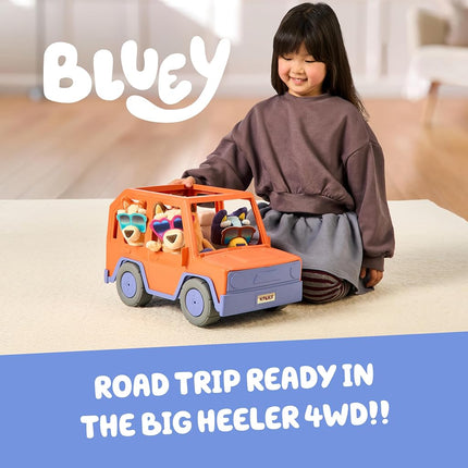 Bluey Big Heeler 4WD Toy Car, Bingo & Chilli Plush Buddies