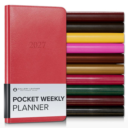 Gallery Leather Pocket Weekly Planner 2026-2027 Ca