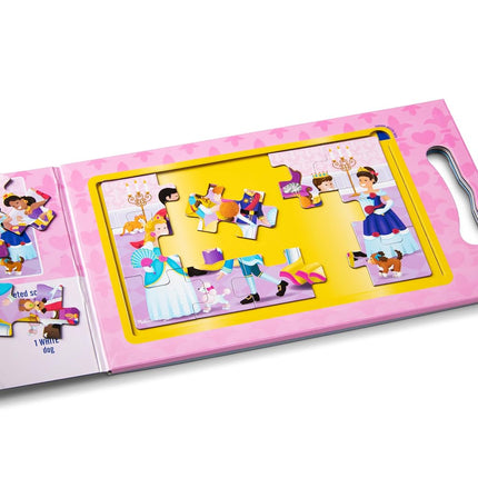 Melissa & Doug Take-Along Magnetic Jigsaw Puzzles Travel Toy � Princesses (2 15-Piece Puzzles)