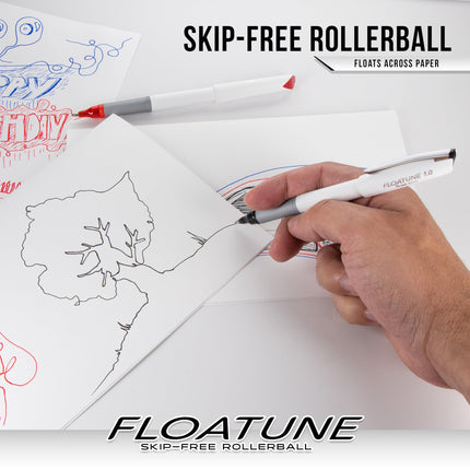 Bolígrafo de Tinta Líquida Pentel Floatune, (1.0mm), Punta Gruesa, Tinta Negra, Paquete de 8 (BY110PF8A)
