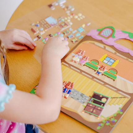 Melissa & Doug Puffy Sticker Activity Books Set - Farm, Safari, and Chipmunk