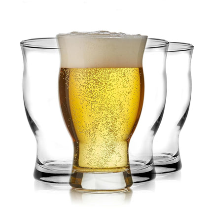 Libbey Craft Brews Nucleated Pint Beer Glasses, 16.75-Ounce, Set of 4