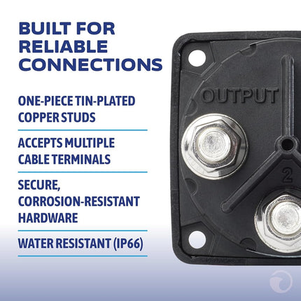 Blue Sea Systems Battery Switch m-Series Series 3 Position Selector, Black, 6008200