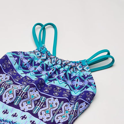 Kanu Surf Girls' Big Mahina Halter Beach Sport 1-Piece Swimsuit, Purple, 10