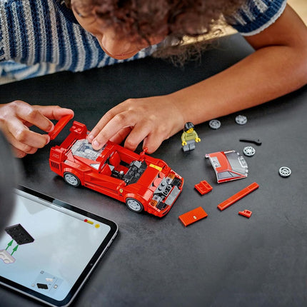 LEGO® Speed Champions Ferrari F40 Supercar 76934 Buildable Vehicle, Toy Model Car Playset with Driver Minifigure, Collectible Building Set for Kids, Toy for Boys and Girls