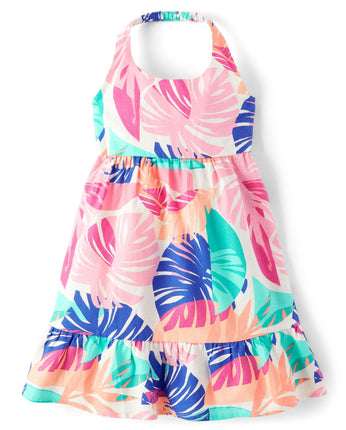 Gymboree Girls' and Toddler Halter Top Dress, Aqua