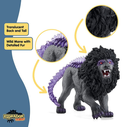 Schleich Eldrador - Shadow Lion Toy Figurine - Kids Ages 7+ | 42555
