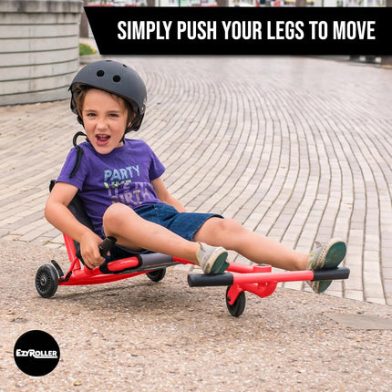 EzyRoller Classic Ride On Scooter for Kids Ages 3+ (Red)