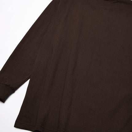 Dickies Men's Big-Tall Long-Sleeve Heavyweight Henley, Chocolate Brown, Medium