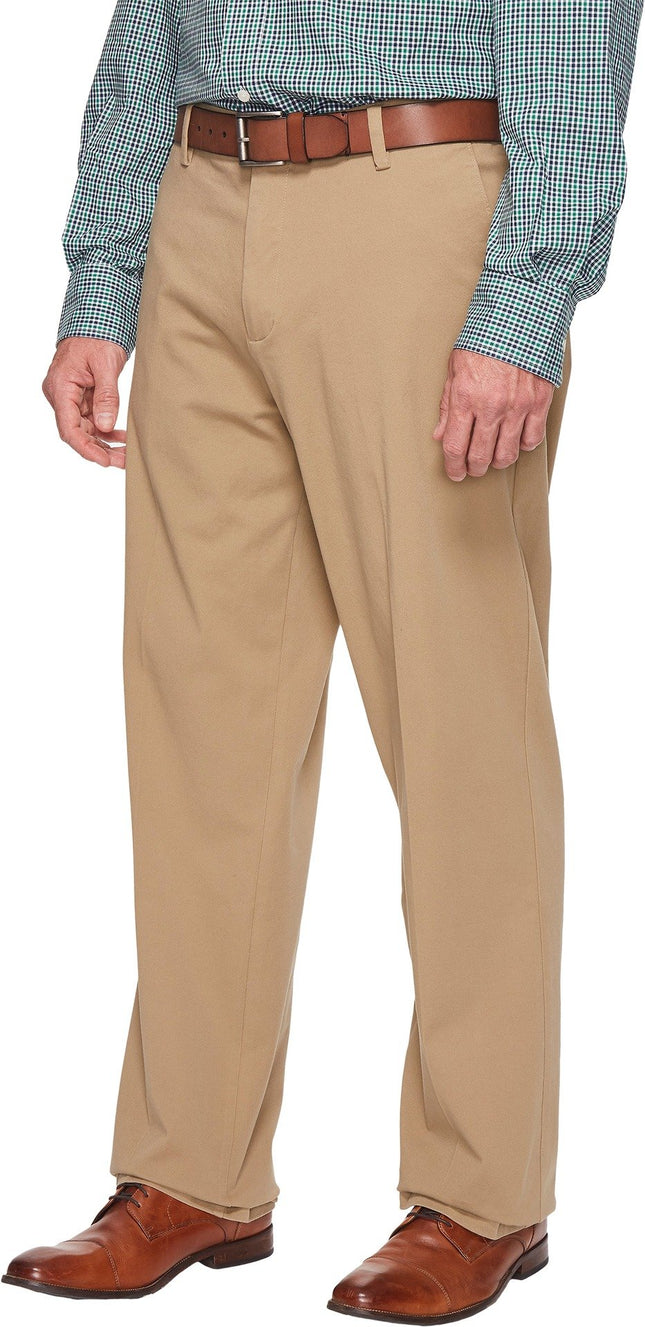 Pantalones Dockers de hombre Classic Fit Workday Smart 360 Flex (tallas estándar y grandes) casual, New British Khaki (elástico) -Tan, extrachico