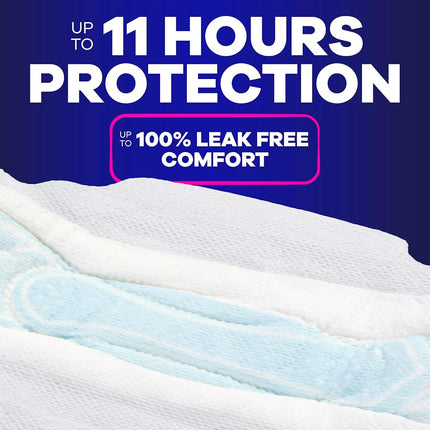 Always Maxi Overnight Extra Heavy Flow with Wings, Unscented Pads 27 Count (Jumbo)