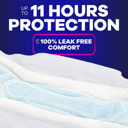Always Maxi Overnight Extra Heavy Flow with Wings, Unscented Pads 27 Count (Jumbo)