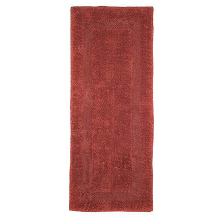 Bedford Home 100% Cotton Reversible Long Bath Rug - Brick - 24x60