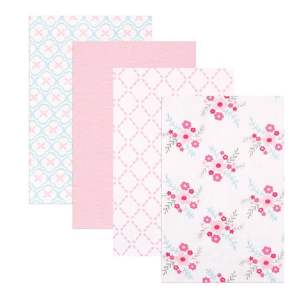 Luvable Friends 4 Piece Flannel Receiving Blankets