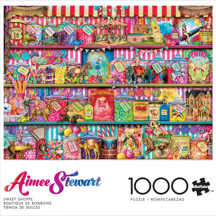Buffalo Games - Aimee Stewart - Sweet Shoppe - Rompecabezas de 1000 Piezas para Adultos, Desafiante y Perfecto para Noches de Juegos - El Tamaño del Rompecabezas Terminado es de 26.75 x 19.75