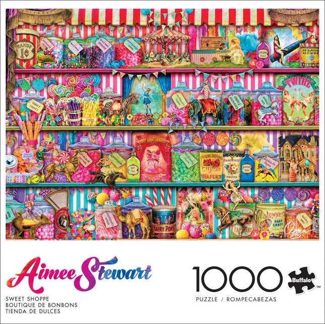 Buffalo Games - Aimee Stewart - Sweet Shoppe - 1000 Piece Jigsaw Puzzle for Adults Challenging Puzzle Perfect for Game Nights - Finished Puzzle Size is 26.75 x 19.75