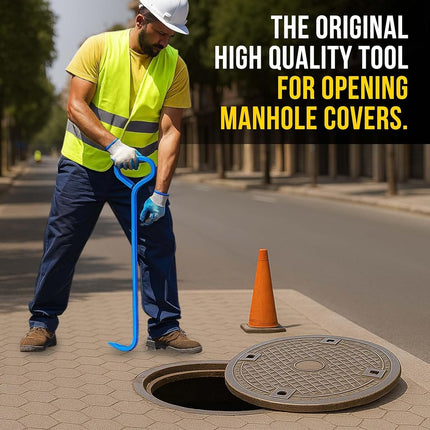 T&T Tools 36-Inch Manhole Cover Hook Tool - 5/8 Inch, Single Hook - 1 Pack