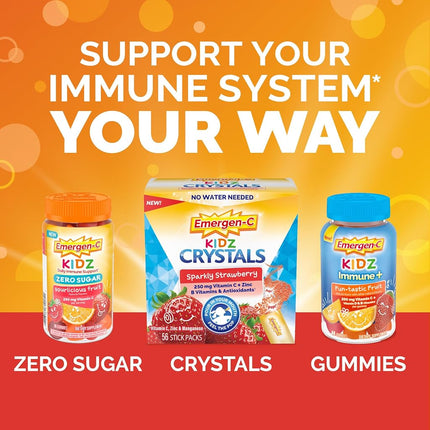 Emergen-C Kidz Daily Immune Support Dietary Supplements, Flavored Gummies with Vitamin C and B Vitamins for Immune Support, Berry Bash Flavored Gummies - 44 Count
