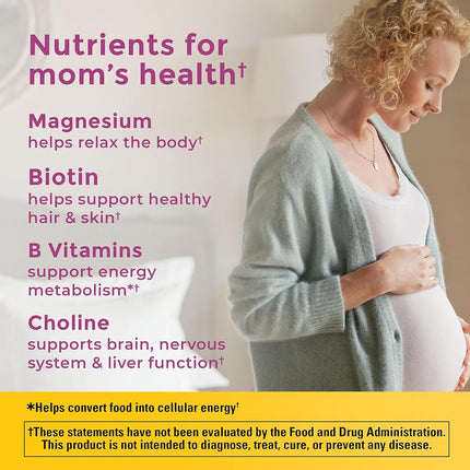 Nature Made Prenatal Gummy Vitamins with DHA + Folic Acid, 60 Ct to Support Baby’s Development†