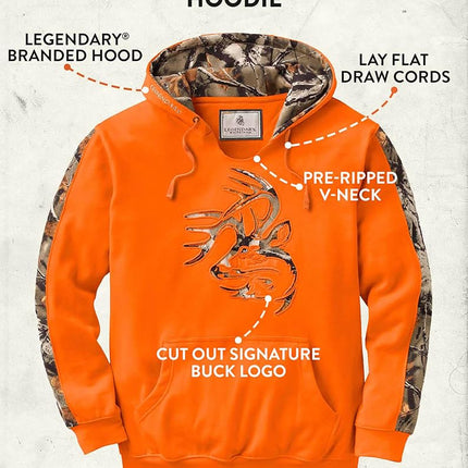 Legendary Whitetails Men's Camo Outfitter Hoodie, Inferno, 3XL
