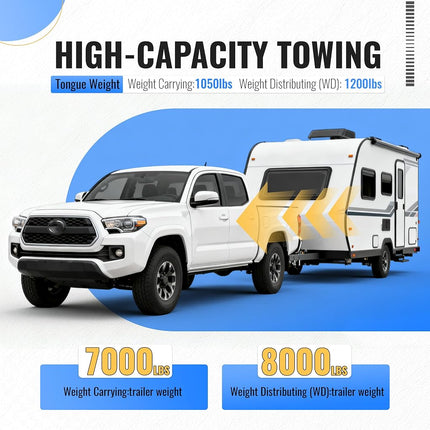ALMULOO Class 4 Trailer Hitch Compatible with 2016-2023 Toyota Tacoma 2" Receiver Tow Hitch Powder Coated Heavy Duty Replace for 75238