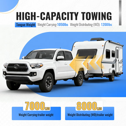 ALMULOO Class 4 Trailer Hitch Compatible with 2016-2023 Toyota Tacoma 2" Receiver Tow Hitch Powder Coated Heavy Duty Replace for 75238