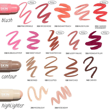 CoverGirl Trublend Skin Enhancer Blush Balm Stick, 240 Sweet Violet, Vegan Formula, Easy to Use, Glides on Effortlessly, Non-Greasy, Doesn't Crease, 0.21oz