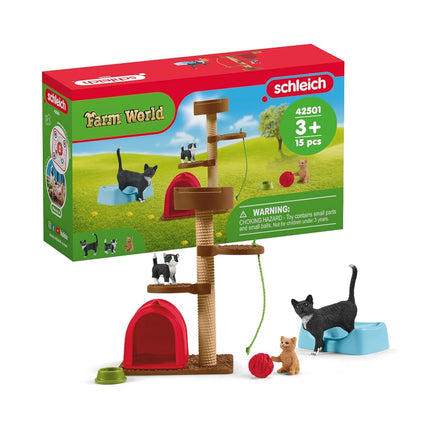 Schleich Farm World - 15Pc Playtime For Cute Cats 