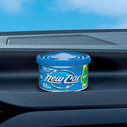 Little Trees Car Air Freshener. Fiber Can Provides a Long-Lasting Scent for Auto or Home. Adjustable Lid for Desired Strength. New Car Scent, 4 Air Fresheners