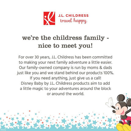 J.L. Childress Disney Baby Side Sling Cargo Net, organizador y almacenamiento para cochecito, Mickey Negro