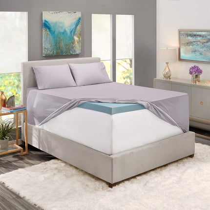 Nestl Twin XL Bed Sheet Set - Grey Lavender - 3-Piece Extra Deep Pocket